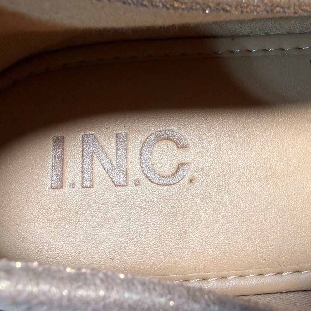 INC International Women's Blush Pink Studded Beaded Bejewel Sneakers Flats 10 JV - Picture 7 of 8